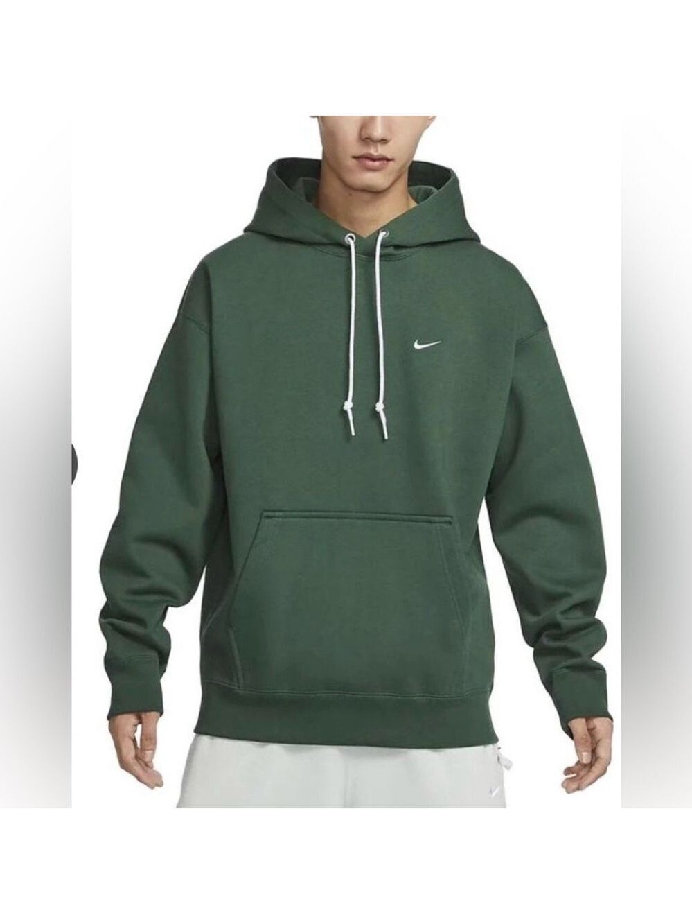 Nike Solo Swoosh Heavier Weight Hoodie Sweatshirt Men’s SZ L Green